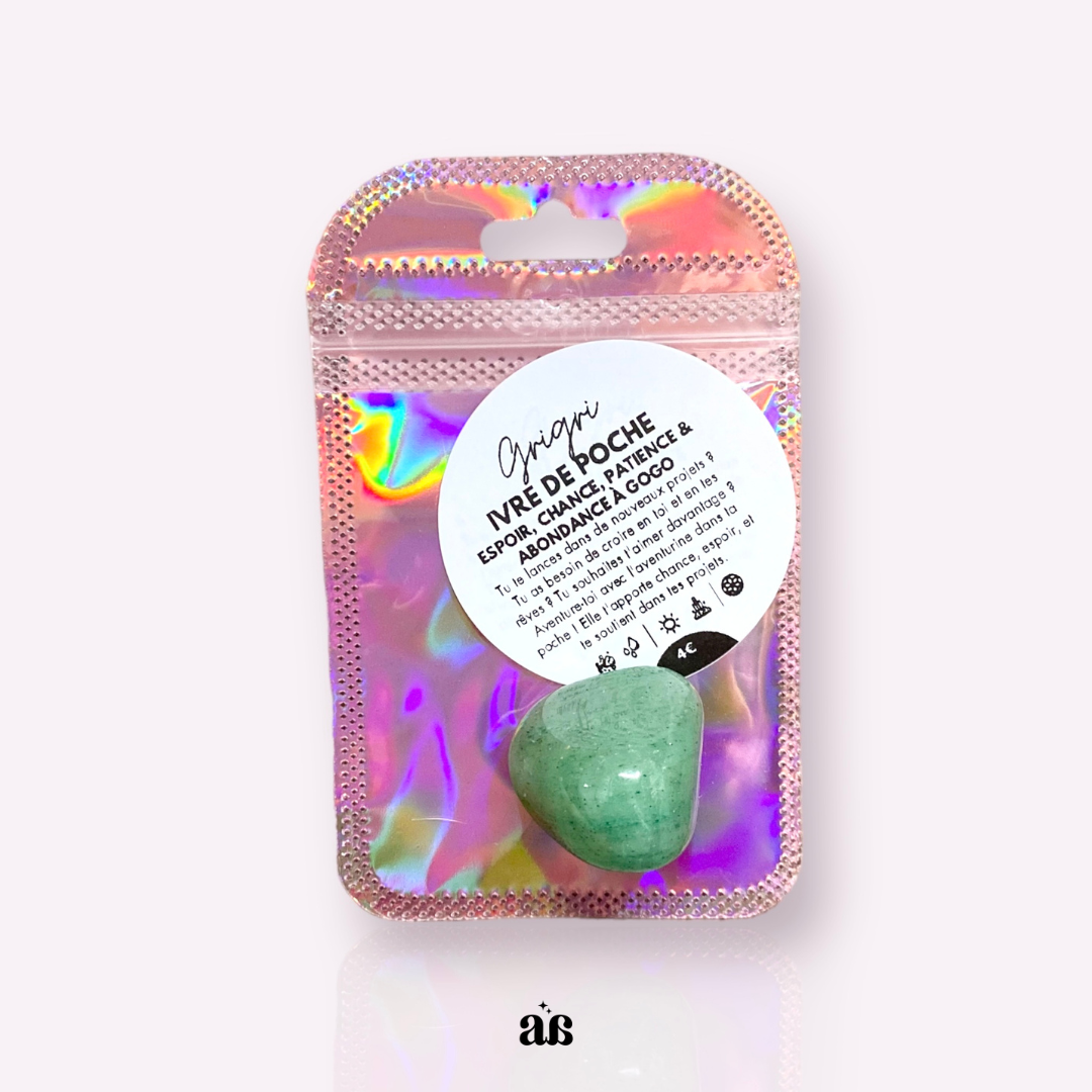 Aventurine : espoir, chance, patience & abondance à gogo 🍀💫💰 rev. (lot de 5)