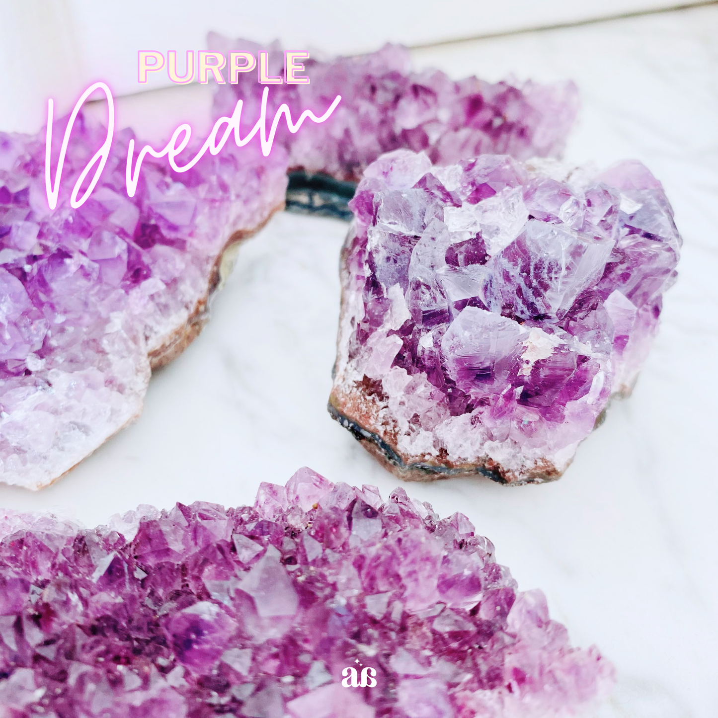 La druse magique Améthyste 💜 🌟🔮✨ rev. (lot de 5)