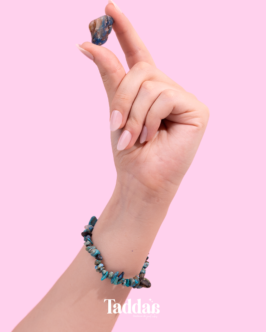 Bracelet chrysocolle – Mademoiselle team spirit 💚💬