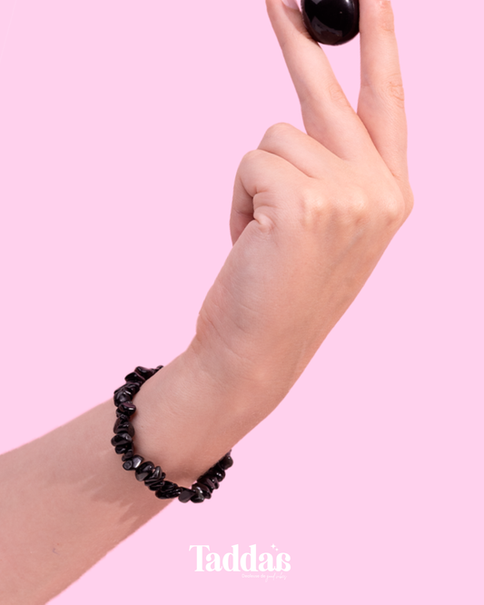 Bracelet obsidienne - Mademoiselle À nu 🕯️🖤